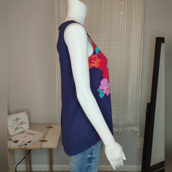 Lilly Pulitzer 2012 Print Tank with Zip Back, Navy S - Picture 5 of 10